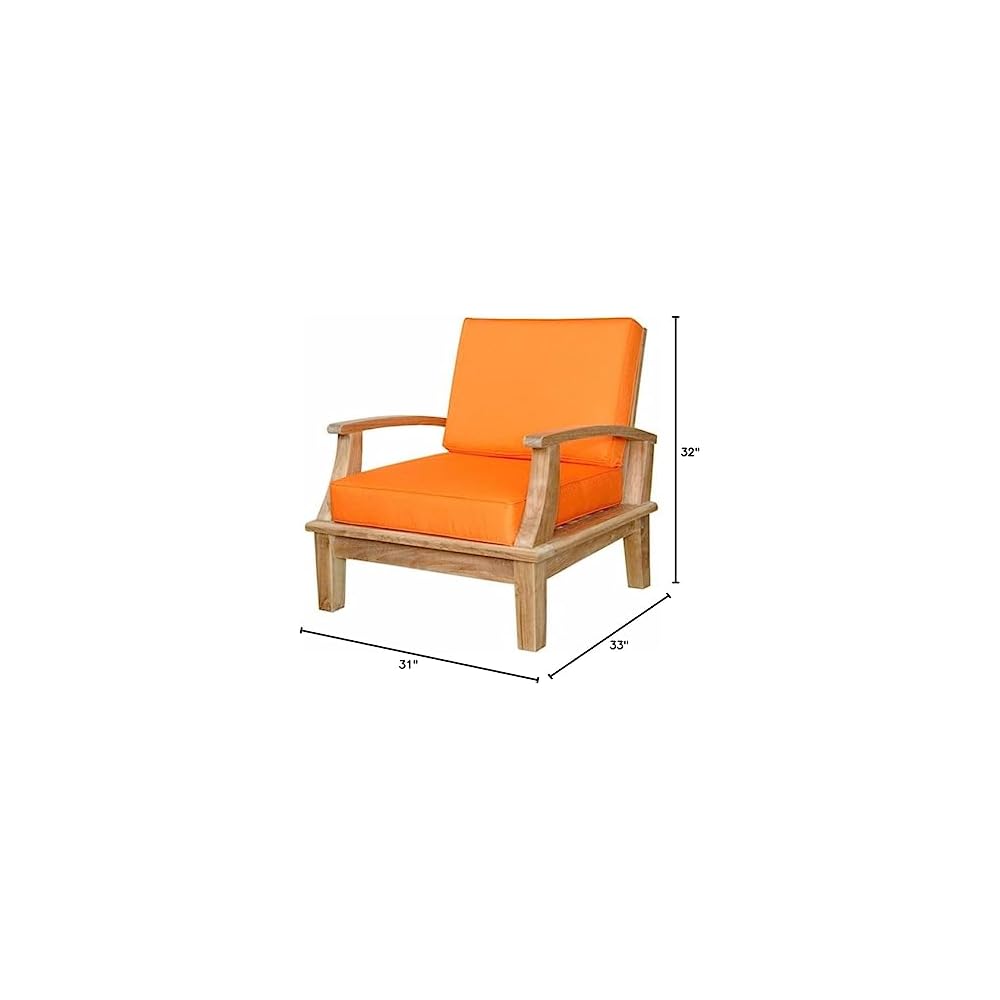 Anderson Teak DS-101 - No Cushion Brianna Deep Seating Armchair with Cushion